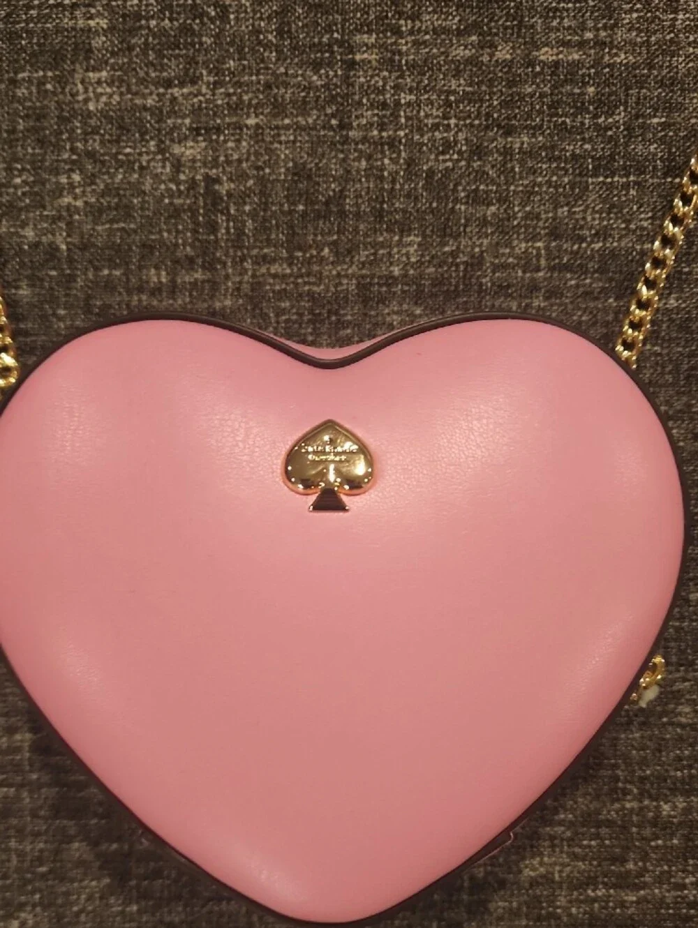 kate spade Pink Heart Mini Crossbody with Gold Chain